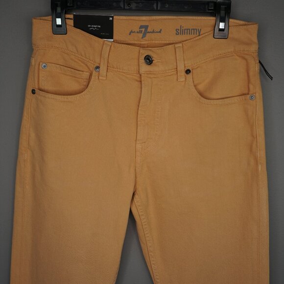 New 7 For All Mankind Men's Slimmy Slim Straight Leg Jeans in Clay size 29 - Picture 3 of 15